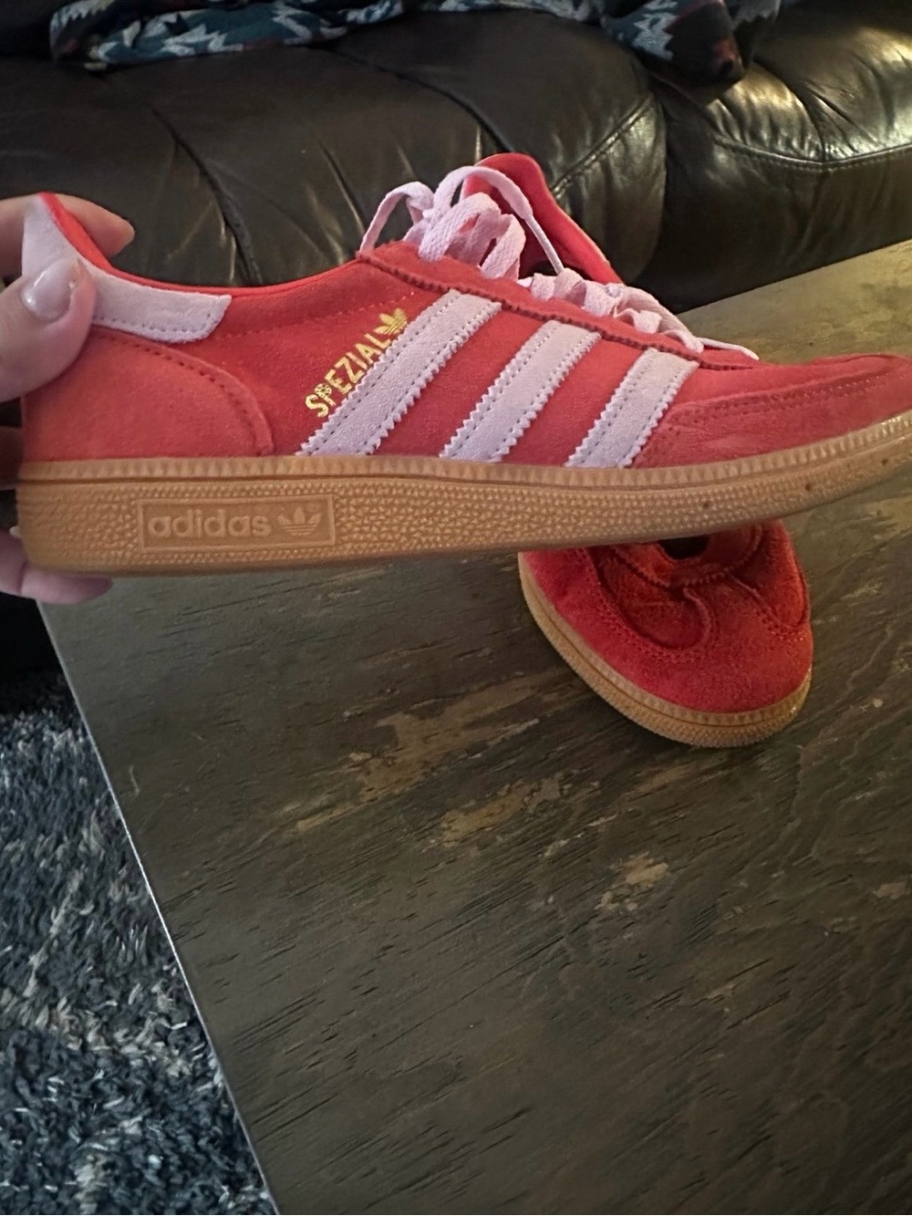 adidas Spezial Suede Sneakers in Red and Pink